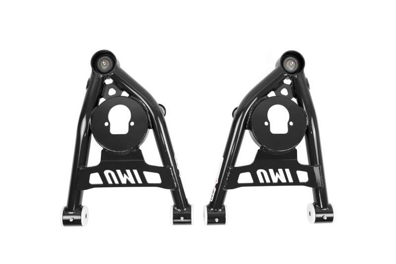 UMI Performance 64-72 GM A-Body tubular upper and lower front control arms with Delrin bushings, automotive suspension upgrade.