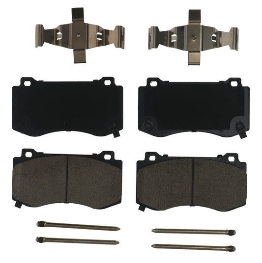 Baer Brakes performance brake pads for Chrysler 300 2005-2010 showing metal backing plates and friction material.