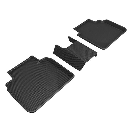 Black 3D MAXpider Honda Accord 2023-2024 Kagu 2nd row rubber floor mats showing textured surface and custom fit.