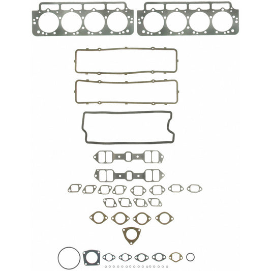 Fel-Pro HS 7673 PT-2 PermaTorque engine cylinder head gasket set showing multiple gaskets and sealing surfaces for automotive use.