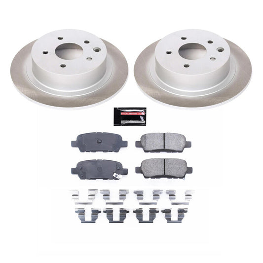 PowerStop rear semi-coated brake rotor kit for Nissan Sentra, performance brake kit with blank rotors and robust design
