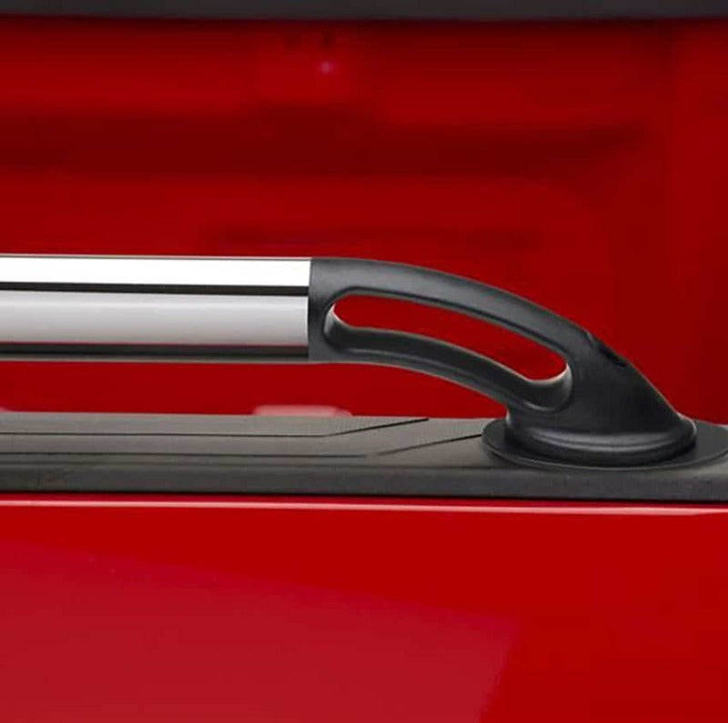 Putco nylon traditional locker rails on 2019-2020 Chevy Silverado LD and GMC Sierra LD 1500 5.5ft bed exterior body armor and rock rails