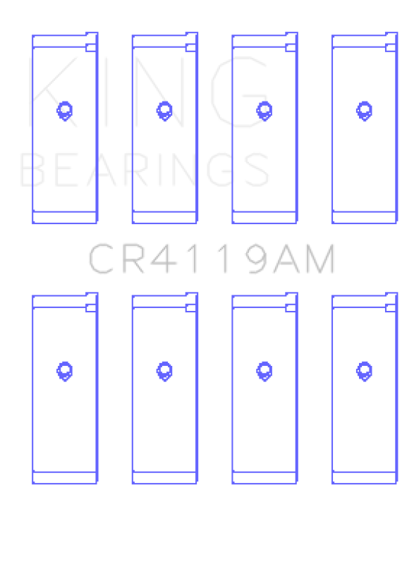 King Engine Bearings connecting rod bearing set for Mitsubishi 4G93 SOHC engine, size +0.50mm, high-quality engine component.