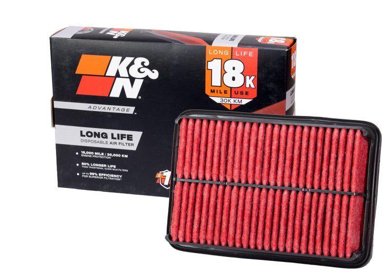 K&N Engineering universal air filter with 4-inch flange, 8.5-inch base, 5-inch top, and 9.5-inch height