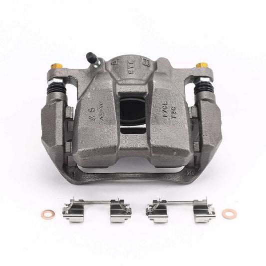 PowerStop OE front right brake caliper with bracket for Honda Accord 2013-2018, showcasing the metal caliper and mounting hardware.