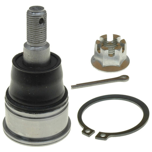 Moog front lower ball joint for Acura RSX 2002-2004, automotive suspension part with metal and rubber components.