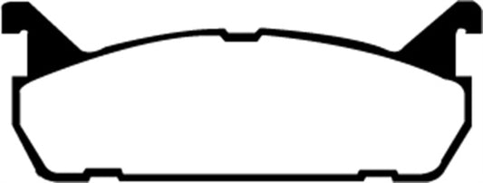 EBC Ultimax2 rear brake pads for Ford Escort 1991-1996 1.8 OE style brake pads showing the brake pad set.