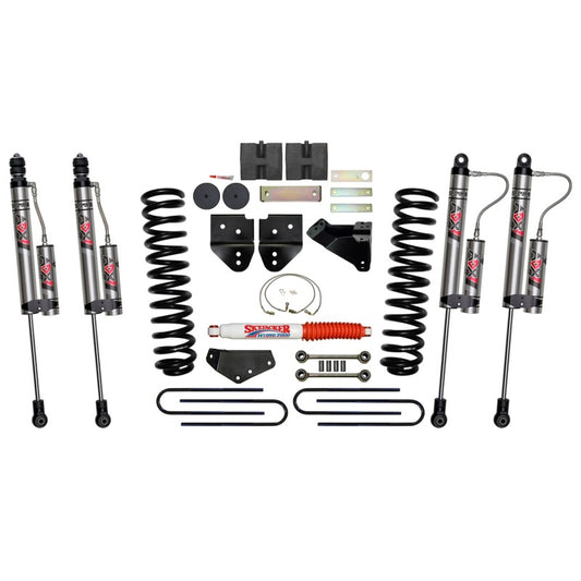 Skyjacker 6-inch lift kit installed on Ford F250 4WD gas truck, showcasing upgraded suspension and lifted stance.