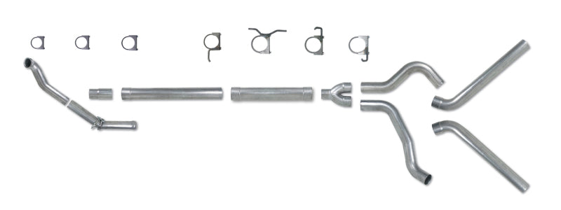 Diamond Eye Turbo Back exhaust pipe for 1994-97 Ford F250/F350 PowerStroke diesel, dual aluminum replacement pipe.