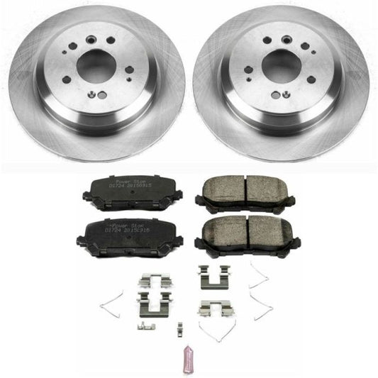 PowerStop rear brake kit for Honda Pilot 2016-2019 with OE-style brake components and Autospecialty branding, shown in the image.