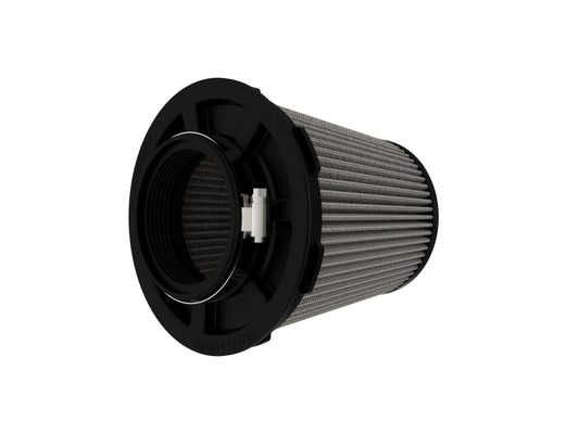 aFe Momentum Int Replacement Air Filter with Pro DRY S Media, durable direct fit automotive air filter in black with metal mesh
