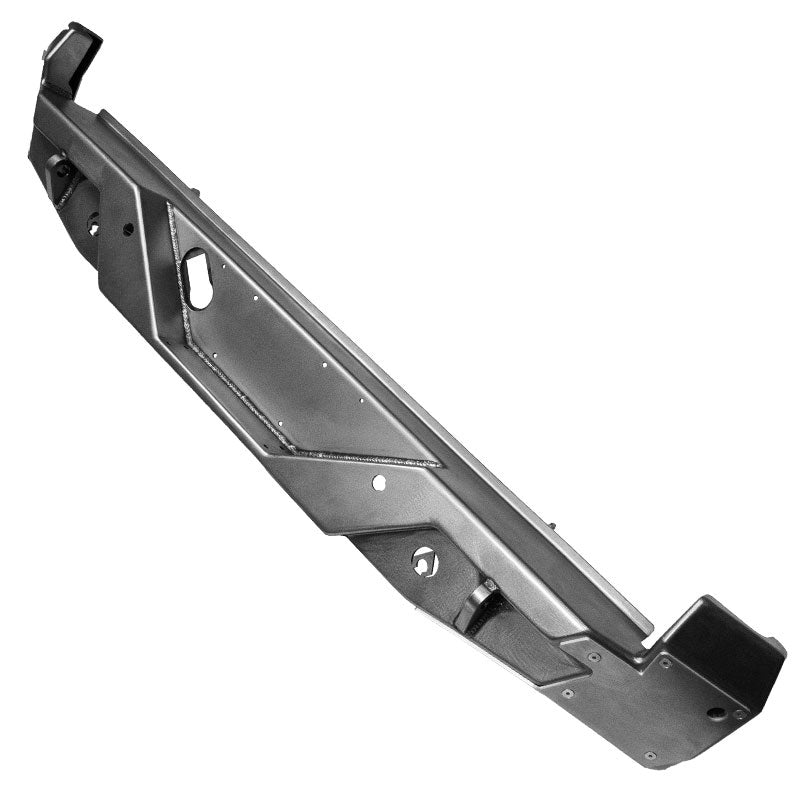 Artec Industries steel rear bumper for 2017-2023 Toyota Tacoma 3G, shown in bare steel finish on a vehicle.