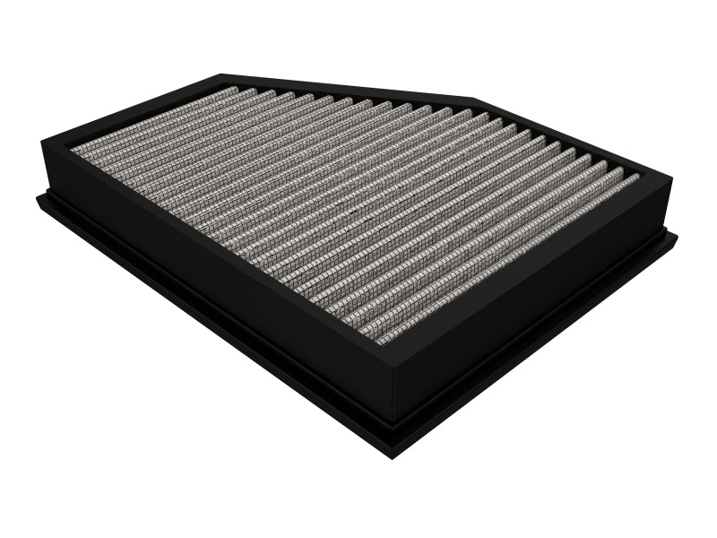 aFe Magnum FLOW Pro Dry S air filter for 2019-2021 BMW X7 with L6-3.0L engine, showing the universal fit design and filter material.