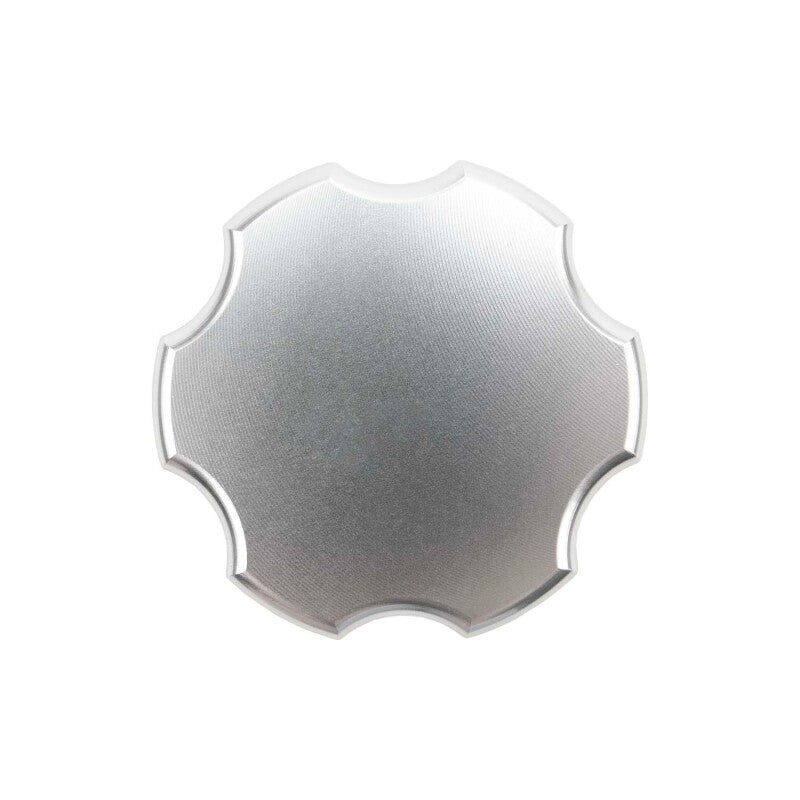 Wehrli 17-25 Ford Super Duty 6.7L Power Stroke billet brake reservoir cap in clear anodized, for oil fill tube replacement.