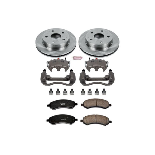 PowerStop OE front brake calipers with autospecialty kit and calipers for Mitsubishi Raider 2006-2009.