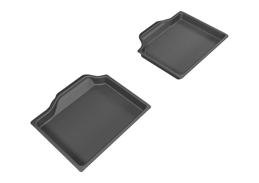 Black 3D MAXpider rubber floor mats for 2014-2016 Mini Countryman second row, featuring textured surface and custom fit.