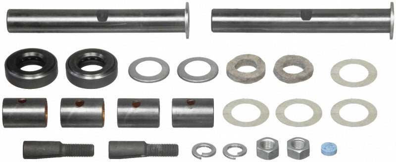 Moog 42-47 Ford 1 Ton Pickup King Pin Set bushing kit with metal components and bushings for steering and suspension repair.