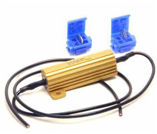 Putco Aluminum LED light bulb load resistor kit for wiring, shown as a compact metal resistor module in the image.
