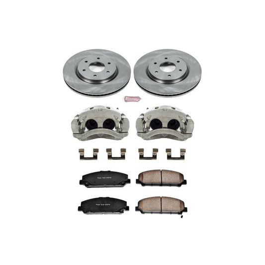 PowerStop OE front brake calipers for Nissan Armada 2006-2007, with Autospecialty kit and calipers visible in the image.