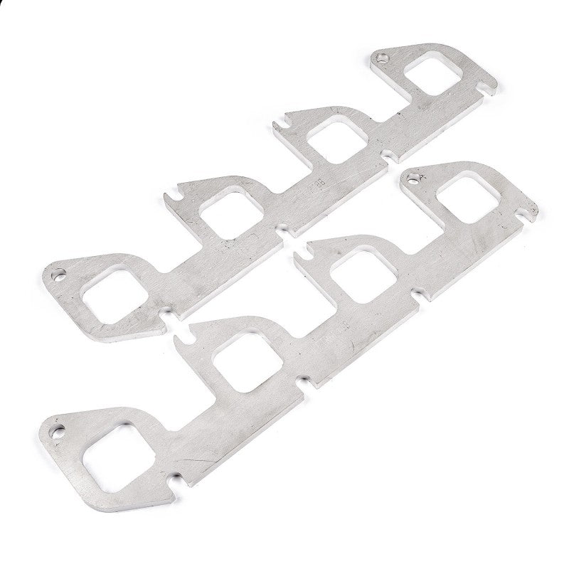 Stainless Works stainless steel Ford 6.2L square port header flanges with 1-7/8 inch primaries for exhaust systems.