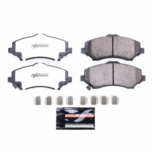 PowerStop front Z36 truck and tow brake pads for Jeep Wrangler 2007-2018, with hardware included, designed for enhanced stopping power.