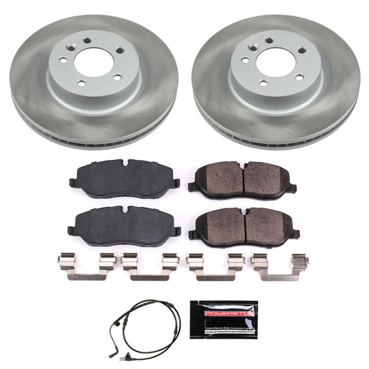 PowerStop performance semi-coated front brake rotor kit for 2006-2009 Land Rover Range Rover Sport, includes ventilated rotors