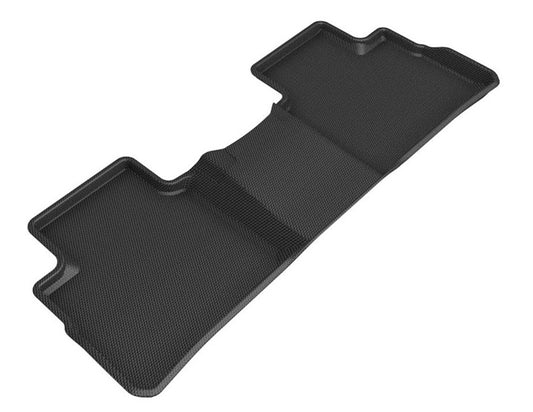 Black 3D MAXpider Kagu second row rubber floor mat for 2021-2022 Nissan Rogue, durable automotive interior protection.