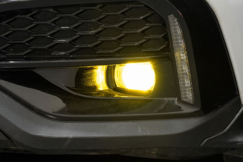 Diode Dynamics Subaru WRX Elite Series Type Y LED fog lamps in cool white, showing sleek design and mounting brackets.