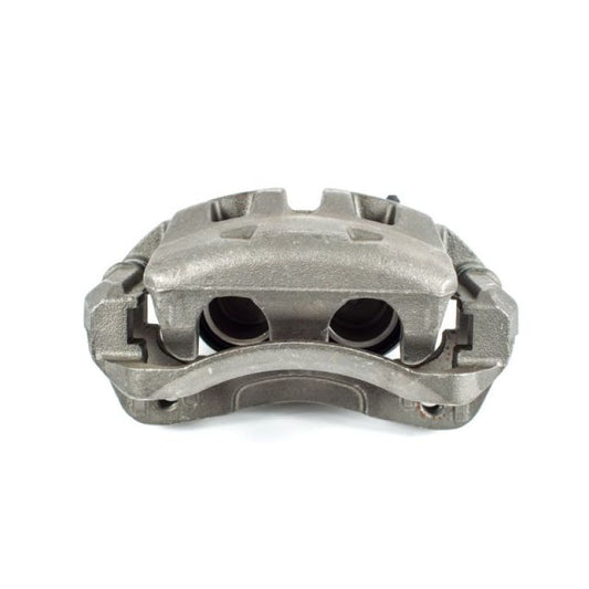 PowerStop OE front left brake caliper with bracket for Nissan Frontier 2005-2018, automotive brake component.