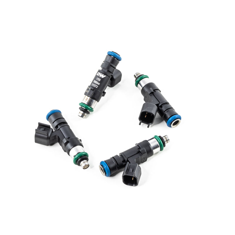 Set of four DeatschWerks 550CC fuel injectors for 02-15 Honda Civic Si K20/K24 engine, 4-cylinder performance fuel injectors.