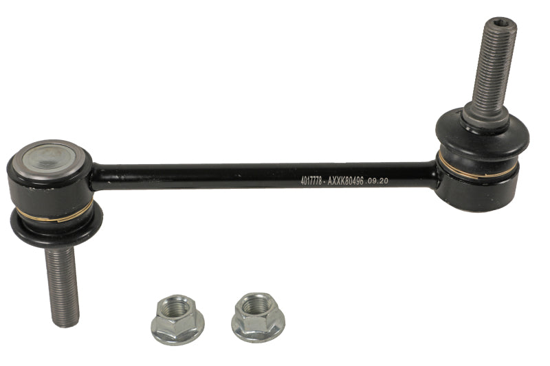 Moog front sway bar endlink for Mercedes-Benz GL350 (2010-2012) showing metal link with bushings for suspension stability.