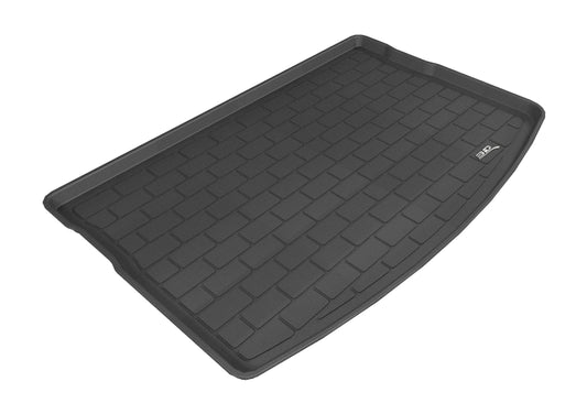 Black 3D MAXpider cargo liner for Kia Rio5 2013-2017, rubber floor mats with textured surface designed for cargo area protection.
