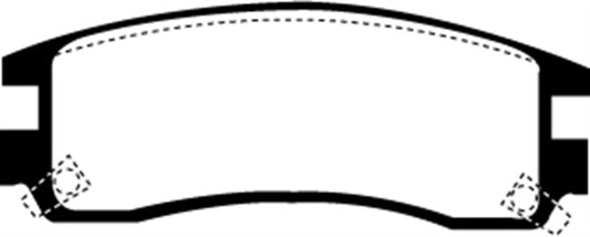 EBC Ultimax2 rear brake pads for Buick Regal 94-95, OE type, showing the black brake pad with metal backing and EBC branding
