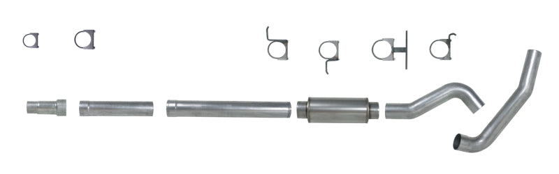 Diamond Eye Performance 5-inch Catback exhaust for 94-97 Ford 7.3L F250/F350 PowerStroke trucks, showing the stainless steel piping.