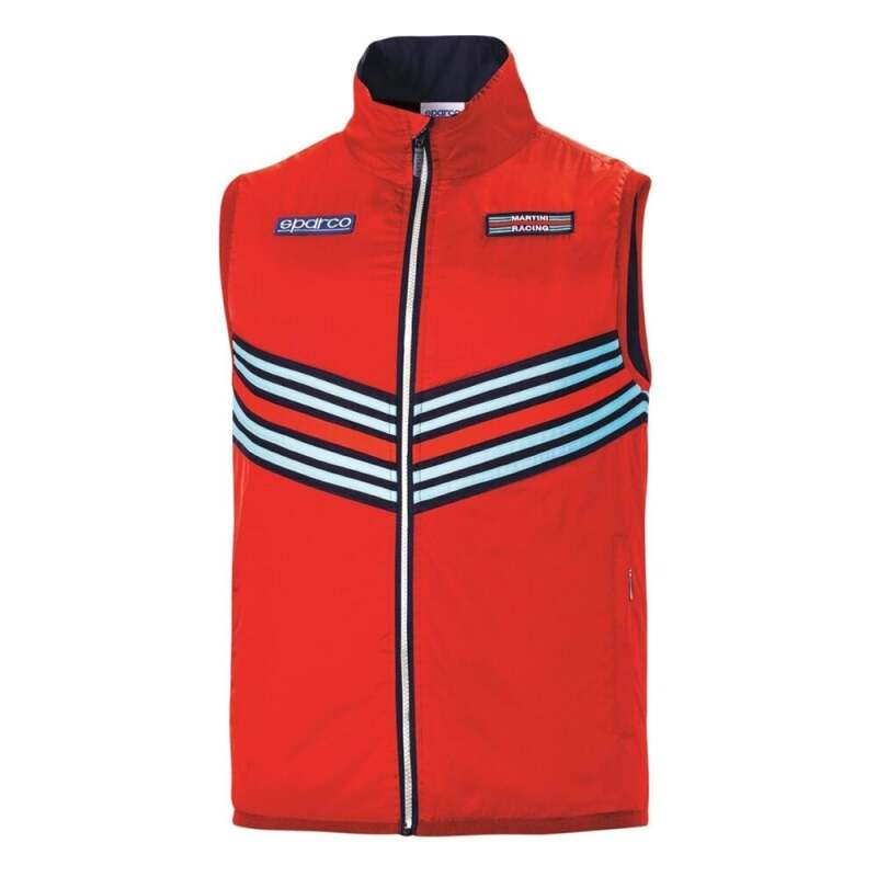 Sparco Martini-R SMALL navy textile vest displayed with front zipper and lightweight design.