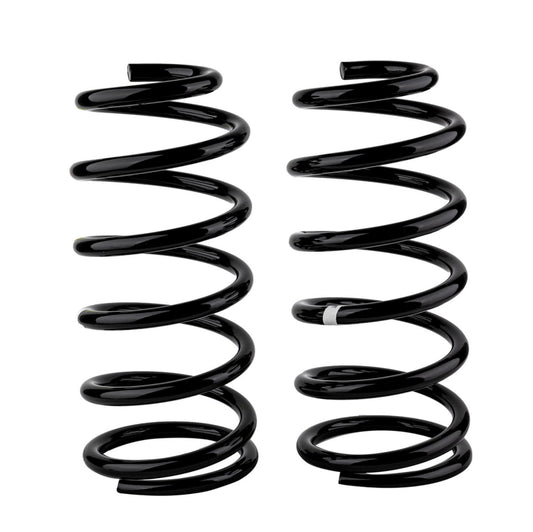 Old Man Emu rear coil spring for ARB/OEM Prado SWB 4/03, showing a close-up of the coilover spring installed on the vehicle.