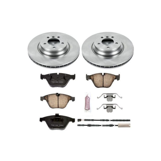 PowerStop OE brake kit for BMW 335i xDrive 2011-2013 front brake system with rotors and pads.