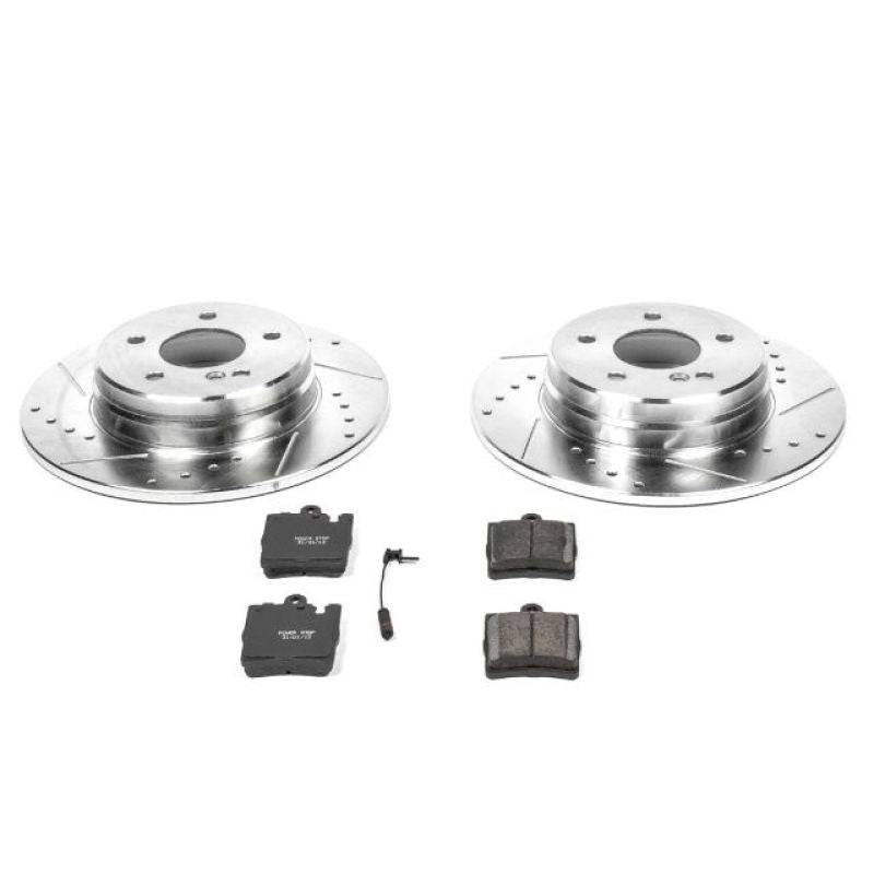 PowerStop Z23 Evolution rear brake kit for Mercedes-Benz C240 2003-2005, performance brake components with rotors and pads