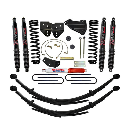 Skyjacker 6-inch lift kit for 2005-2007 Ford F-350 4WD Super Duty, BMX suspension components and lifted stance visible.