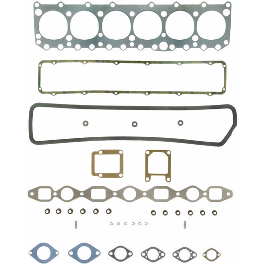 Fel-Pro HS 7799 CS-2 engine cylinder head gasket set showing metal and rubber gasket components.