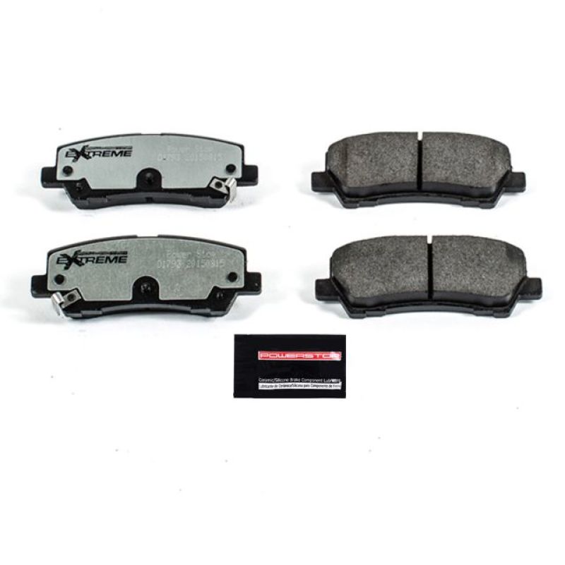 PowerStop Z26 Extreme Street brake pads for 2015-2019 Ford Mustang rear performance brake system with hardware included.