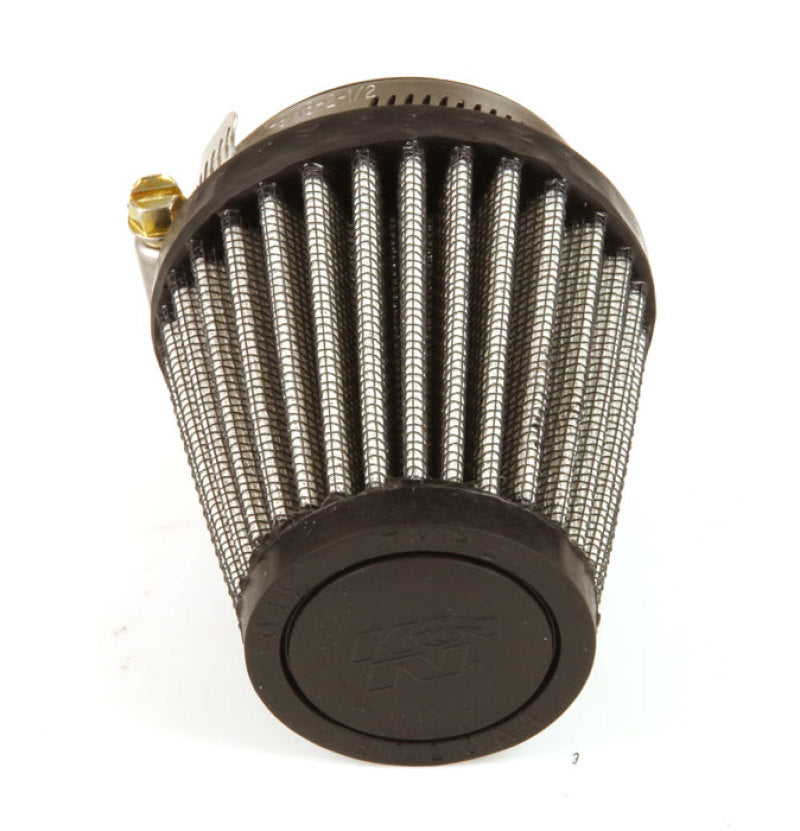 K&N Universal Rubber Air Filter with round tapered design, 3-inch base, 2-inch top, 3-inch height for universal fit