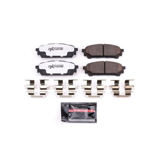PowerStop 05-06 Saab 9-2X rear Z26 Extreme Street brake pads with hardware, performance brake components for enhanced stopping power.