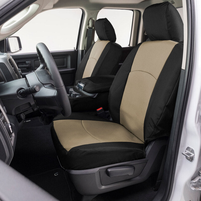 Covercraft Endura PrecisionFit second row seat covers for Toyota Grand Highlander, custom-fit protective seat covers in gray fabric.