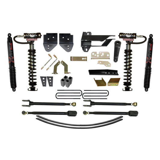 Skyjacker 8.5-inch coilover lift kit for 2017 Ford F250 and F350 4WD trucks, featuring durable suspension components.
