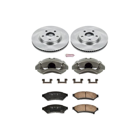 PowerStop OE brake kit with front calipers for 2005-2009 Buick Allure, featuring brake rotors and calipers for vehicle safety.