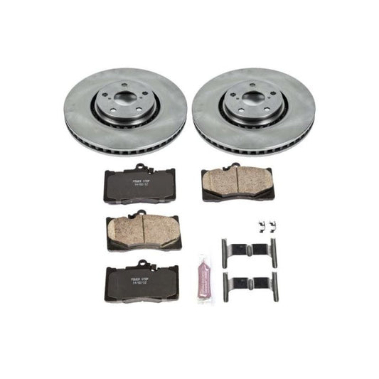 PowerStop OE front brake kit for Lexus GS350 2007-2011, includes brake rotors and pads for reliable stopping power