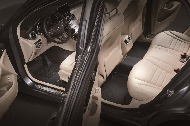 3D MAXpider rubber floor mats for BMW 4 Series GranCoupe F36, black full set, designed for 2014-2020 rear-wheel drive models.