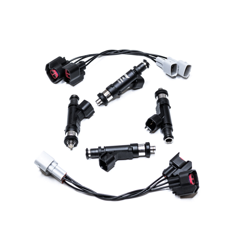 DeatschWerks 96-11 Lotus Elise 2.4L 2AZFE 1000cc fuel injectors set of 4 with connectors for 4-cylinder engine.