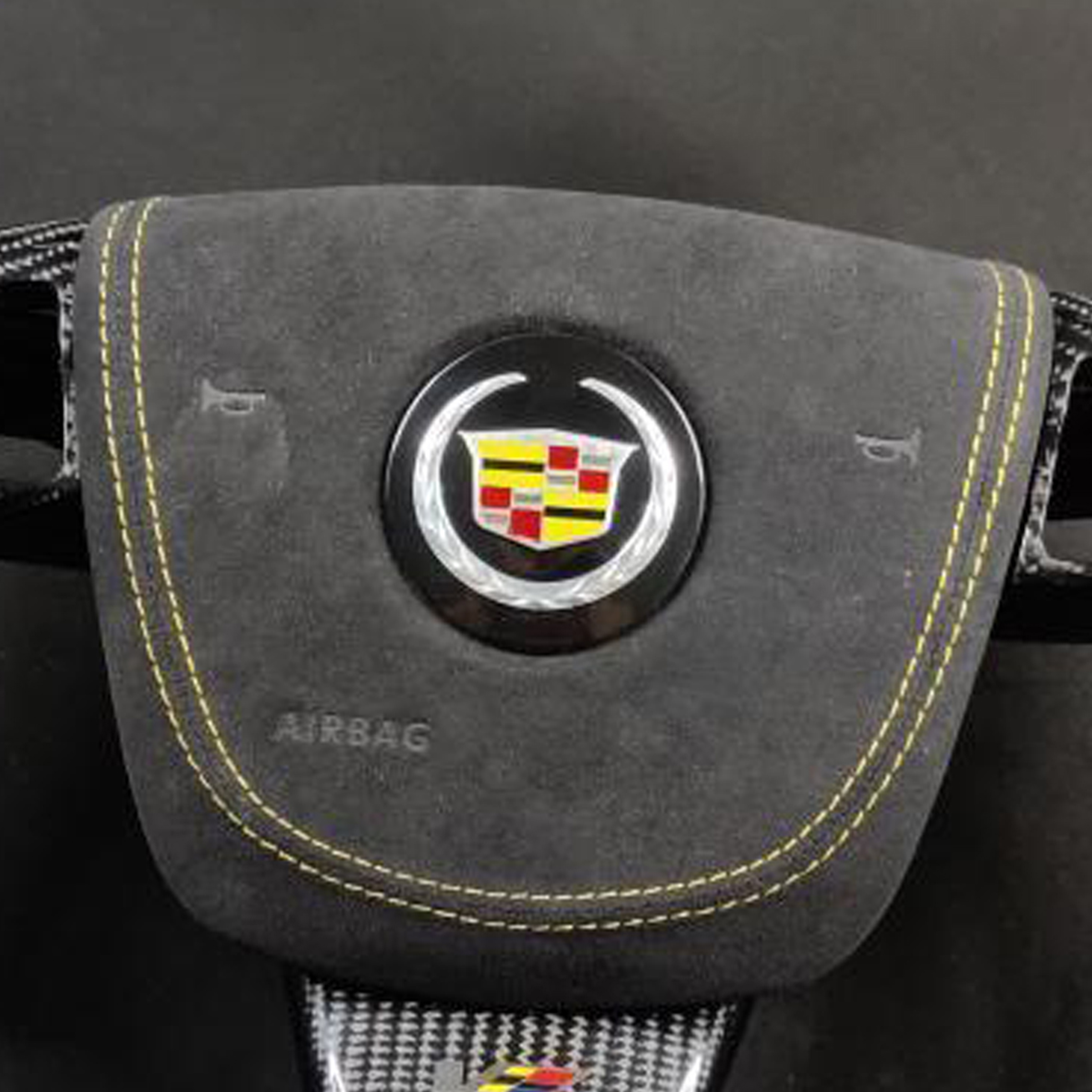 2008 - 2015 Cadillac CTS CTS-V "V2" - Custom Airbag Cover for Steering Wheel with options